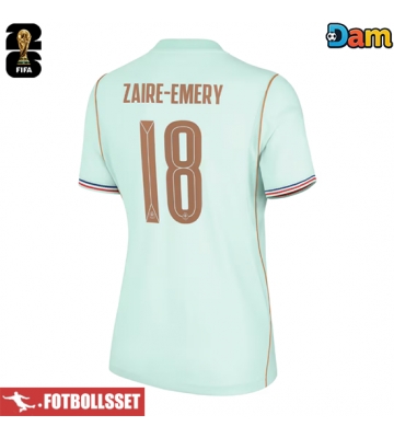 Frankrike Warren Zaire-Emery #18 Bortatröja Dam VM 2026 Kortärmad